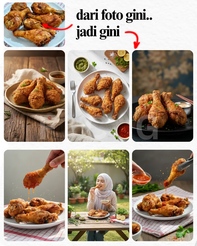 Ayam Goreng Crispy - Transformasi Foto Makanan